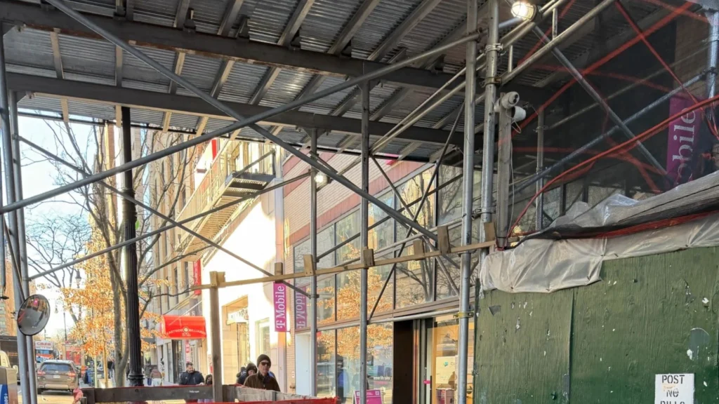 Westchester scaffolding and sidewalk shed installation project 12