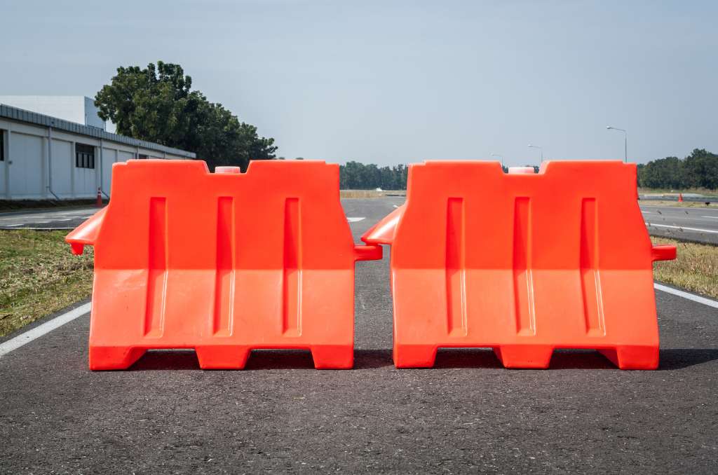 Jersey Barriers Westchester Scaffolding Plastic Jersey barriers for construction site safety in Westchester NY